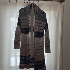 GAP Striped Knit Open Front Cardigan Size S